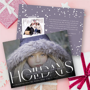 Peace Love Joy Hope Happiest Holidays Modern Photo Holiday Card