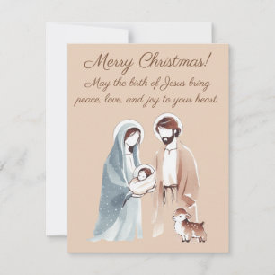 Peace, Love & Joy in Christ's Birth Greeting Card