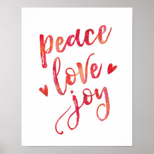 Peace love joy inspiring christmas print