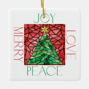 Peace Love Joy Merry Photo Ornament