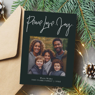 "Peace Love Joy" Photo Holiday Card