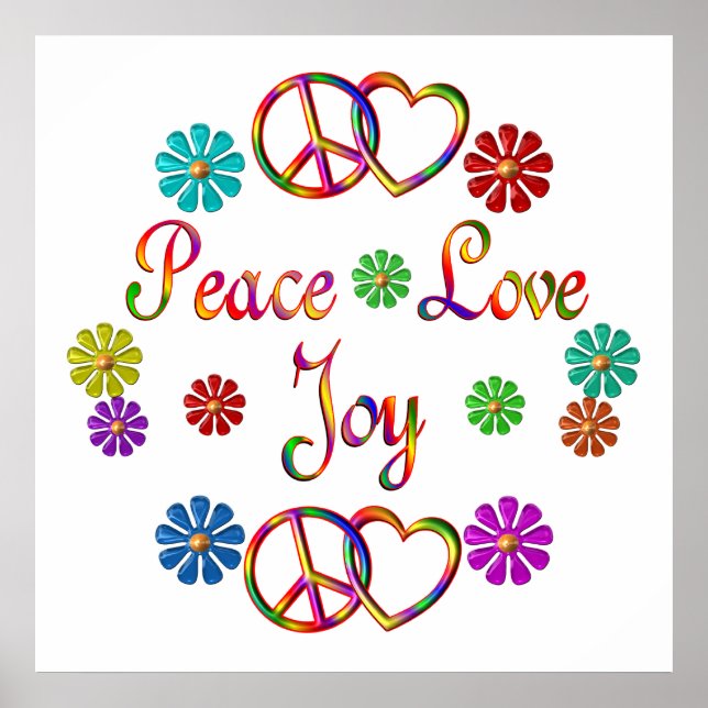 Peace Love Joy Poster (Front)