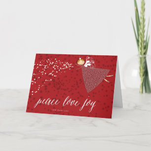Peace Love Joy Snowflakes Magical Christmas Fairy Holiday Card