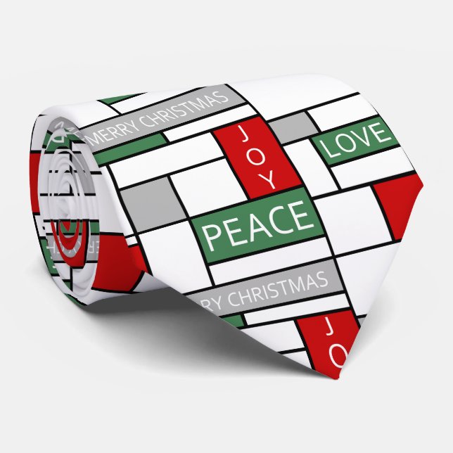 Peace, love, joy tie (Rolled)