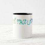 Peace, Love & Joy Words Two-Tone Coffee Mug<br><div class="desc">Let the words peace,  love,  and joy be the joyeux holiday wish for the world.</div>