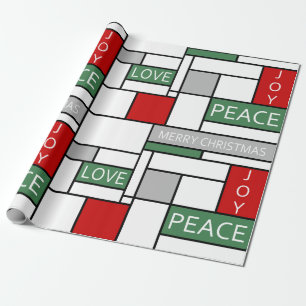 Peace, love, joy wrapping paper