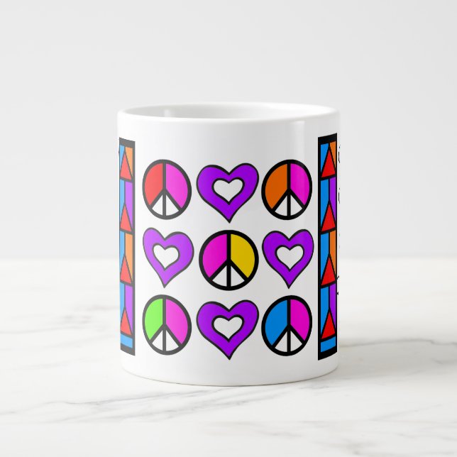 Peace & Love Jumbo Mug (Front)