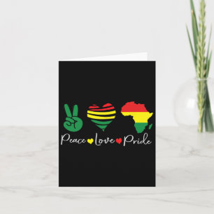 Peace Love Juneteenth 1865 Black Pride Men Women K Card