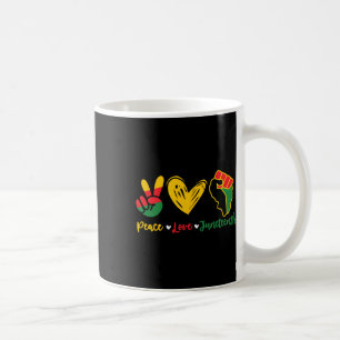 Peace Love Juneteenth Black Pride Freedom 4th Of J Coffee Mug