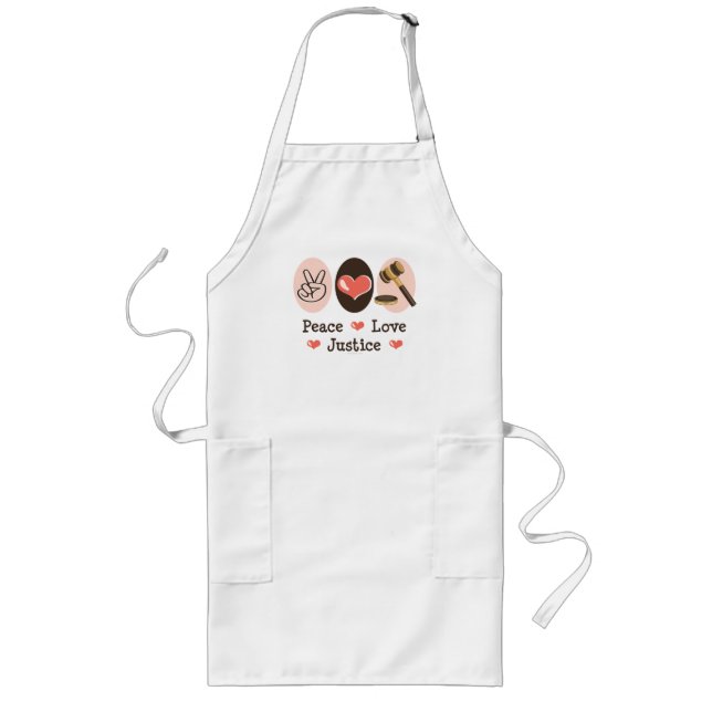 Peace Love Justice Apron (Front)