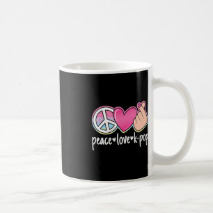 Peace Love K-Pop Cute Kpop Music Anime Lover  Coffee Mug