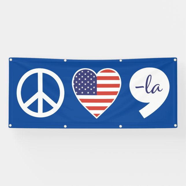 Peace, Love, Kamala Banner (Horizontal)