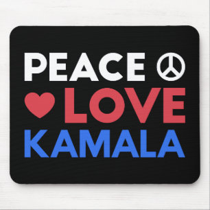 Peace Love Kamala I - Kamala Harris For President Mouse Mat