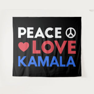 Peace Love Kamala I - Kamala Harris For President Tapestry