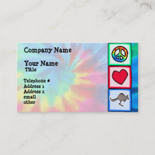 Peace, Love, Kangaroos Business Card