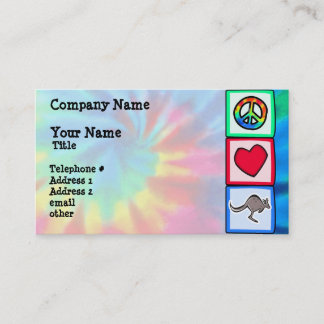 Peace, Love, Kangaroos Business Card