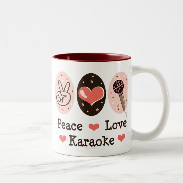 Peace Love Karaoke Mug (Right)