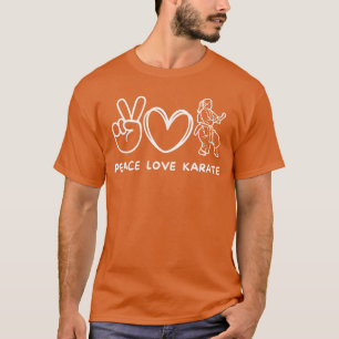 Peace Love Karate Girl Retro Karate Girl Lover Mar T-Shirt