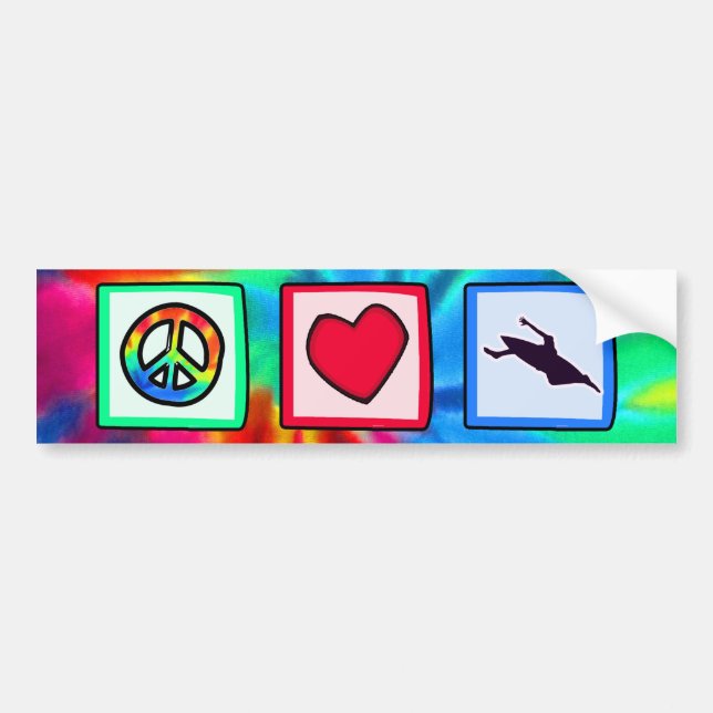 Peace, Love, Kayaking Bumper Sticker (Front)
