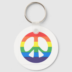 Peace love key ring