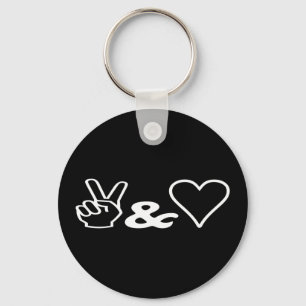 Peace & Love Keychain