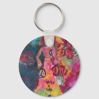 Peace & Love Keychchain Key Ring