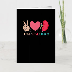 Peace Love Kidney - Nephrology Dialysis Tech Nurse Foil Greeting Card