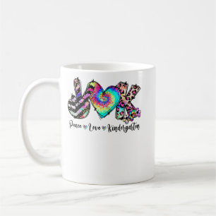 Peace Love Kindergarten Teacher Student Kinder Tea Coffee Mug