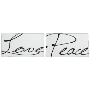 Peace & Love King Pillow Cases