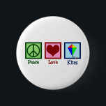 Peace Love Kites 6 Cm Round Badge<br><div class="desc">A cute kite festival gift for someone who loves flying kites at the park.</div>
