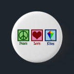 Peace Love Kites 6 Cm Round Badge<br><div class="desc">A cute kite festival gift for someone who loves flying kites at the park.</div>