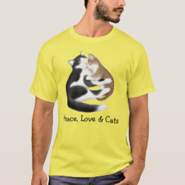 Peace Love Kitty Cats Tie Dye T-Shirt