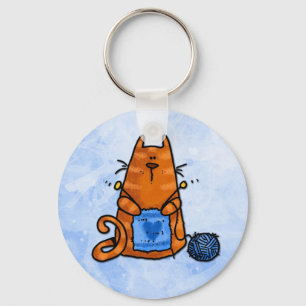 peace love knit key ring