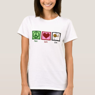 Peace Love Knitting Cute Women's T-Shirt