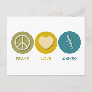 Peace Love Knives Postcard