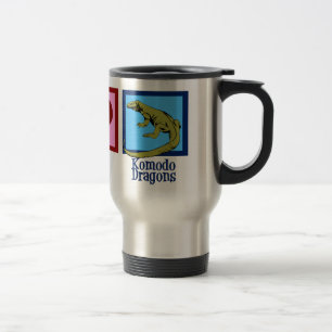 Peace Love Komodo Dragons Travel Mug