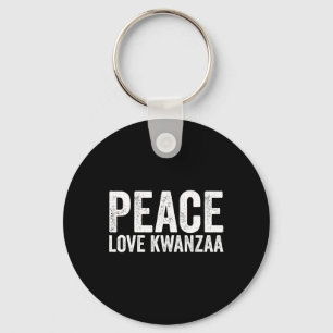 Peace Love Kwanzaa African American Heritage Happy Key Ring