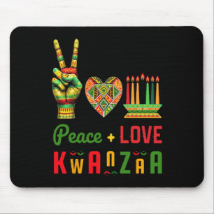 Peace Love Kwanzaa African Heritage Cultural Art 2 Mouse Mat