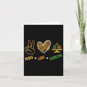 Peace Love Kwanzaa Kinara African American Black C Card