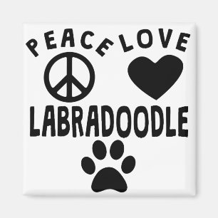 Peace Love Labradoodle Magnet
