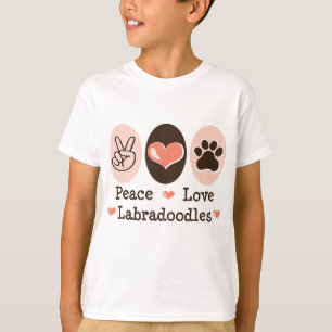 Peace Love Labradoodles Kids T shirt