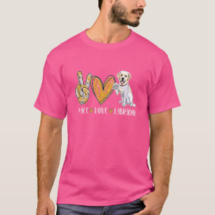 Peace Love Labrador Retriever Cute Dog T-Shirt