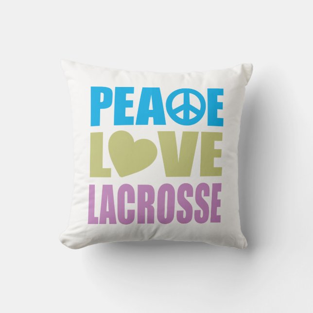 Peace Love Lacrosse Cushion (Front)