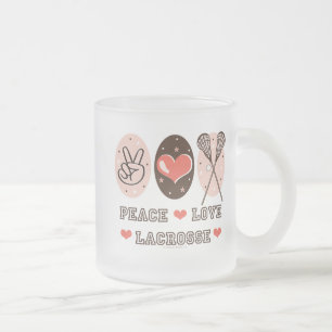 Peace Love Lacrosse Frosted Mug