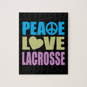 Peace Love Lacrosse Jigsaw Puzzle