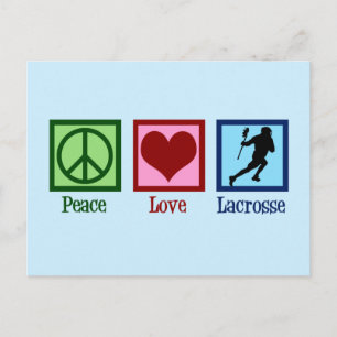 Peace Love Lacrosse Postcard