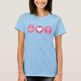 Peace Love Lacrosse Tie Dye female shirt