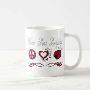 Peace Love Ladybugs Coffee Mug