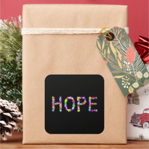 Peace & Love Laptop Gifts   Positive Message Flora Square Sticker