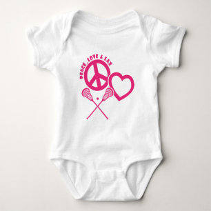 PEACE-LOVE-LAX BABY BODYSUIT